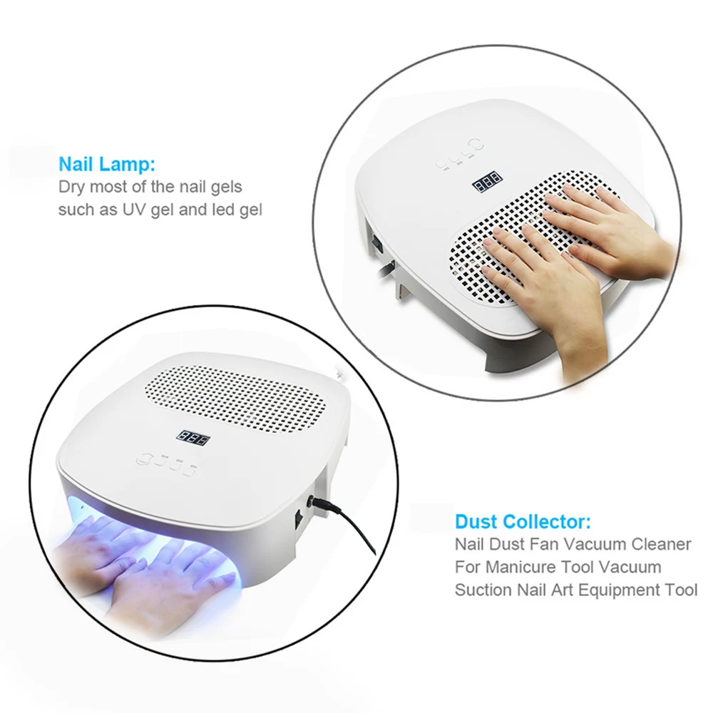 Cena 120W 2 W 1 lampa uv do paznokci z odpylacz do paznokci 2 wentylator odkurzacz do narzędzie do manicure Auto Sensing suszarka do paznokci do paznokci żel