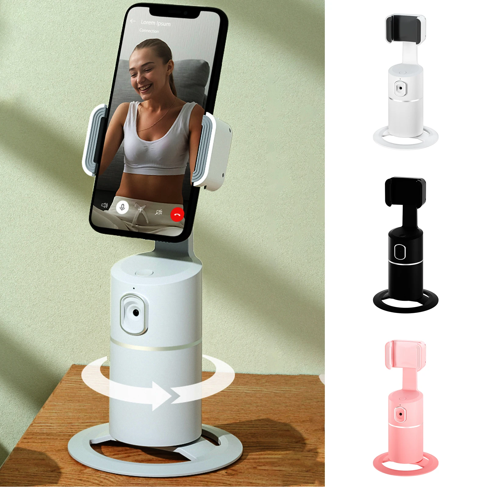 Cardán estabilizador de seguimiento facial automático, soporte del disparo inteligente, 360 giratorio, para teléfono, Vlog en vivo, grabación de vídeo, palo Selfie