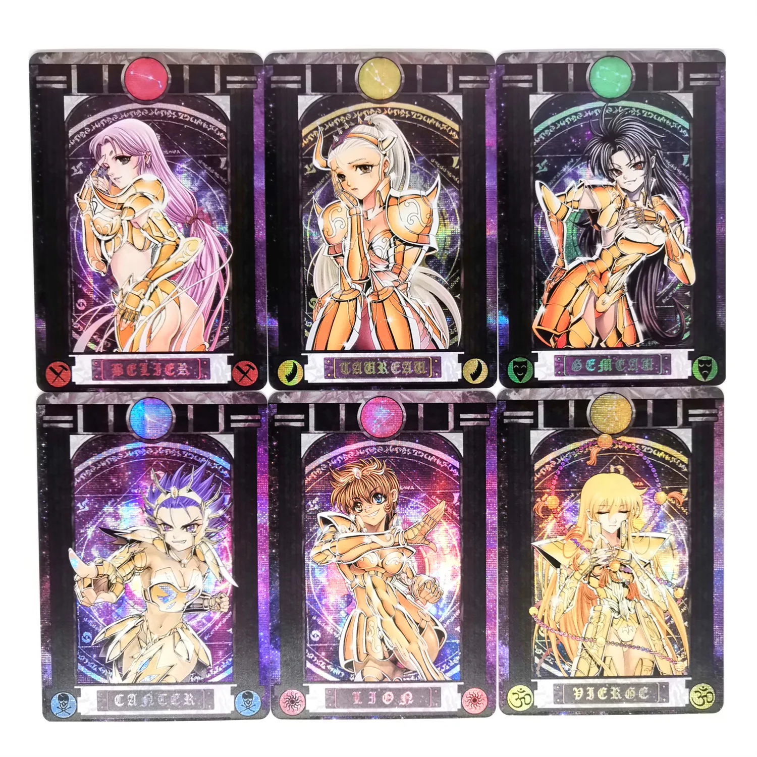 12 pièces/ensemble Saint Seiya fille édition douze Saints d'or jouets loisirs passe-temps objets de Collection jeu Collection Anime cartes