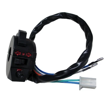 

Universal Motorcycle Turn Signal Horn Light High Low Beam Left Switch for Motorcycle with 7/8 Inch Handlebars