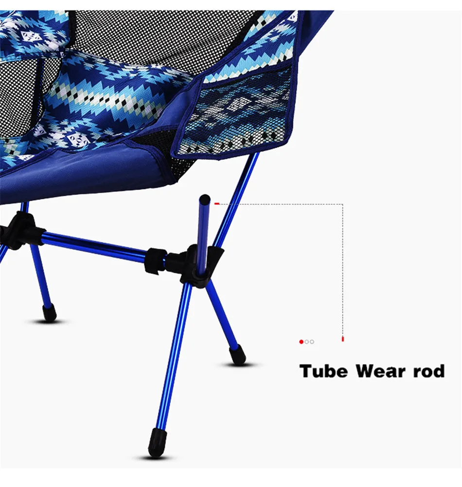 Outdoor Camping Portable Folding Camouflage Moon Chair Ultra Light Aluminum Alloy Outing Camping Fishing Back Chair Beach Chair
