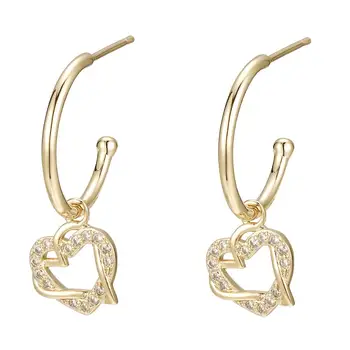

Fahmi 2020 New Popular 100% 925 Sterling Silver Gold Earrings3-6High Quality Original Jewellery For Women Party Wedding Gift
