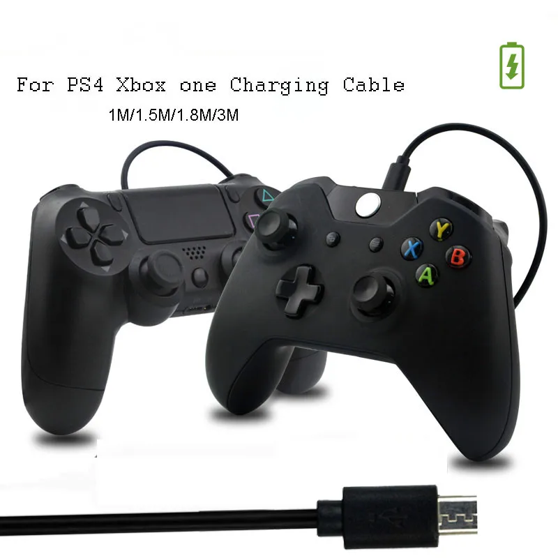 Микро USB кабель зарядного устройства для PS4/Xbox один контроллер шнур питания Sony