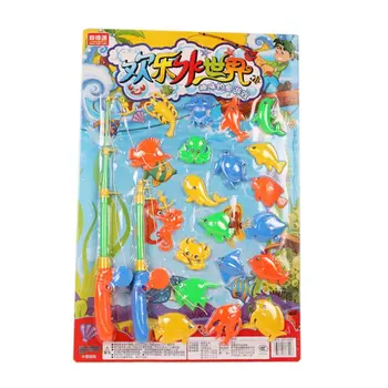 

Funny Toys Magnetic Fishing Game Kids Bathtime Toy Garden Pool Plaything Rod Set