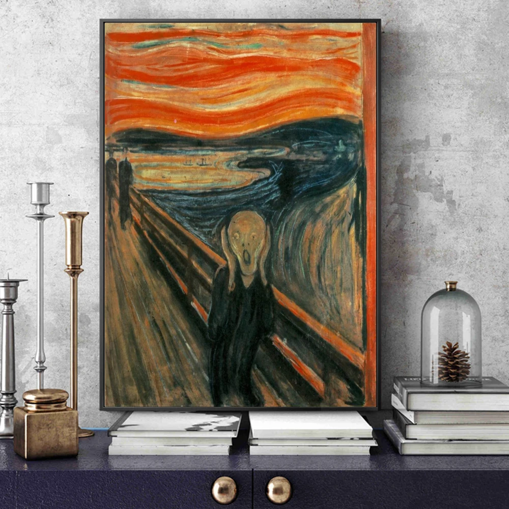 Edvard Munch The Cry знаменитые картины на холсте Настенная картина холст стену для