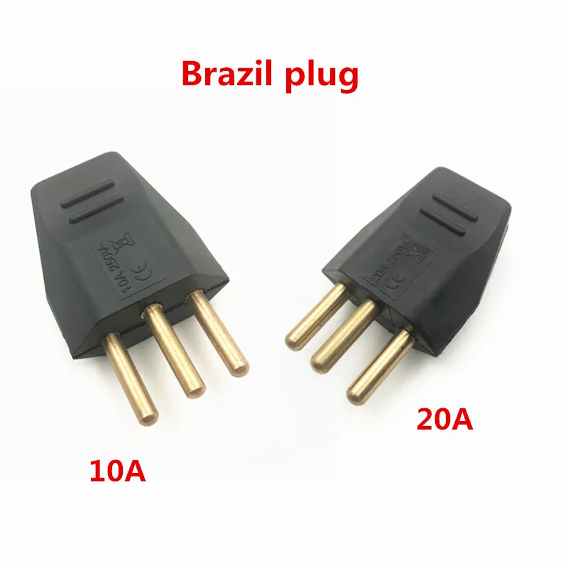 Чистый Медь Мощность iphone зарядное устройство переменного тока 250V 10A/20A Бразилия