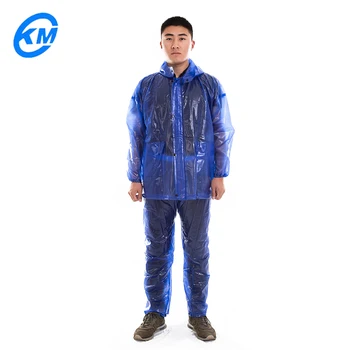 

Cheap Waterproof Transparent PVC Plastic Soft Adult Couple Raincoat Suit with Pockets And Lengthened Brim Motorcycle Rain Wear