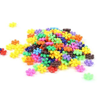

1set/185Pcs 3D Plastic Snowflake Puzzle Jigsaw DIY Snowflake Building Blocks Interlocking Educational Toy