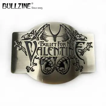 

The Bullzine Valentine belt buckle with black enamel FP-03095 suitable for 4cm width belt .