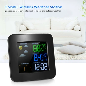 

Multifunctional Wifi Color Weather Station Temperature Humidity Meter Barometer Digital Time Calendar Display Snooze Function
