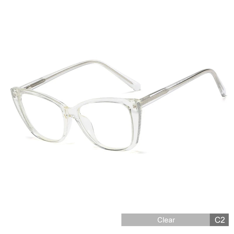MADELINY Cateye очки оправа TR90 прозрачная оправа для очков женские прозрачные линзы оптические очки Lunette De Vue Homme MA507 - Цвет оправы: C2 Clear