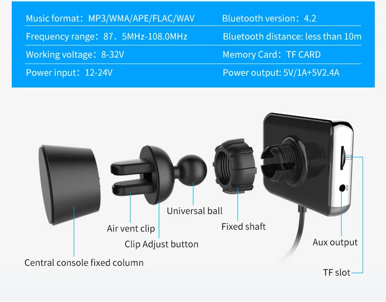 VIKEFON Bluetooth fm-передатчик беспроводной автомобильный fm-модулятор Mp3 плеер автомобильный комплект громкой связи Bluetooth автомобильное зарядное устройство с ЖК-дисплеем