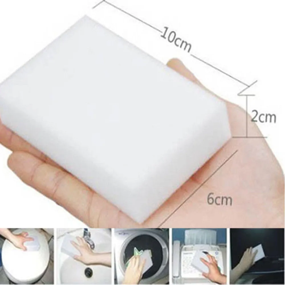 Esponja limpiadora de melamina, esponja limpiadora de melamina para oficina, baño y cocina, borrador de esponja mágico, 100 unids/lote, #55