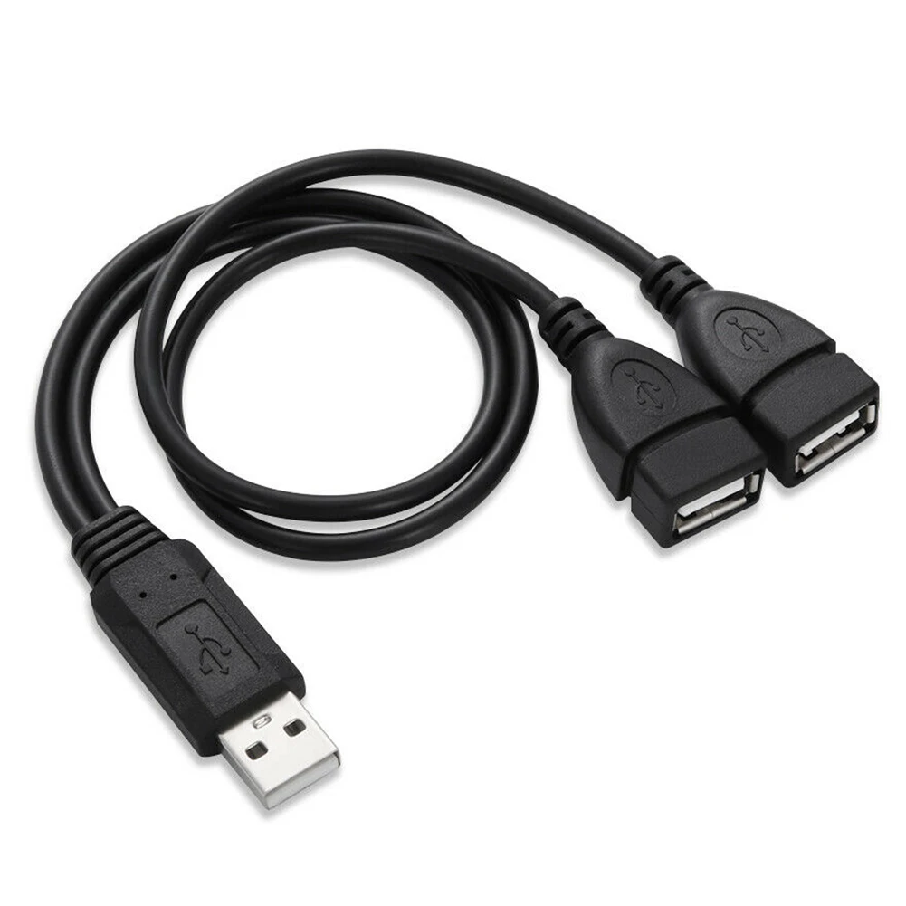 USB 2,0 Y Разветвитель USB кабель питания для зарядного устройства 3 в 1 USB Женский до 2 USB мужской удлинитель кабель для зарядки с адаптером