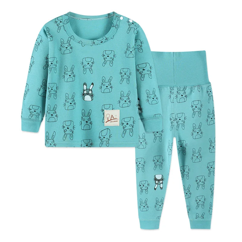 Детские пижамные комплекты пижамы для маленьких мальчиков и девочек детская хлопковая одежда для сна осенняя одежда для сна с длинными рукавами одежда для малышей - Цвет: 22-totoro