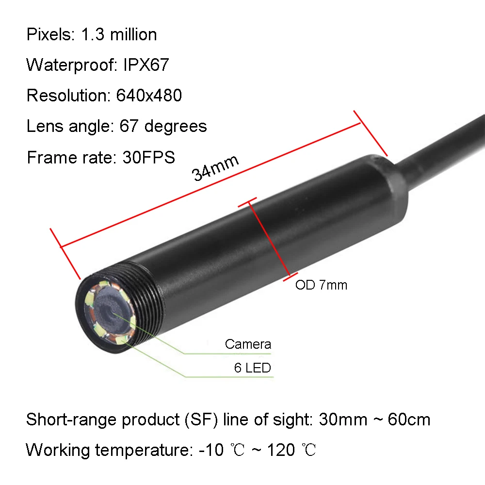 Intelligent Anal Vagina Voyeur Camera Snoopers Peeping Waterproof Inspection Borescope Novelty Sex Toys For Ios/android/window - Adult Games 