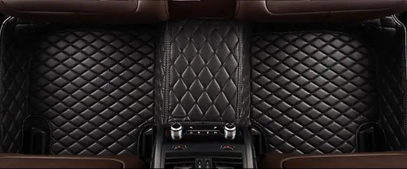New Car Accessories Styling Custom Foot Mats 3D Luxury Leather Car Floor Mats For Toyota Fortuner 5 Seats