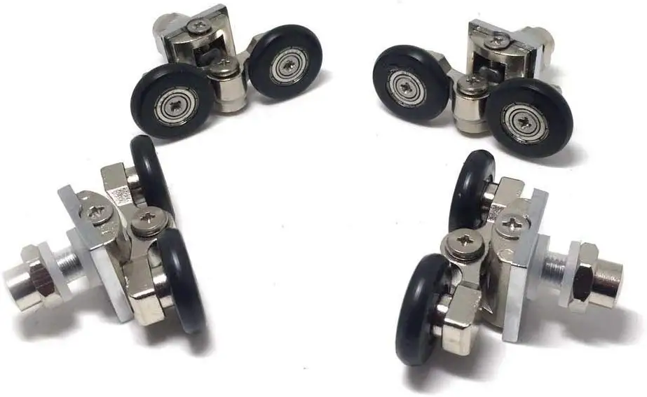 4 шт. душевая комната стеклянная раздвижная дверь роликовая дорожка двойное