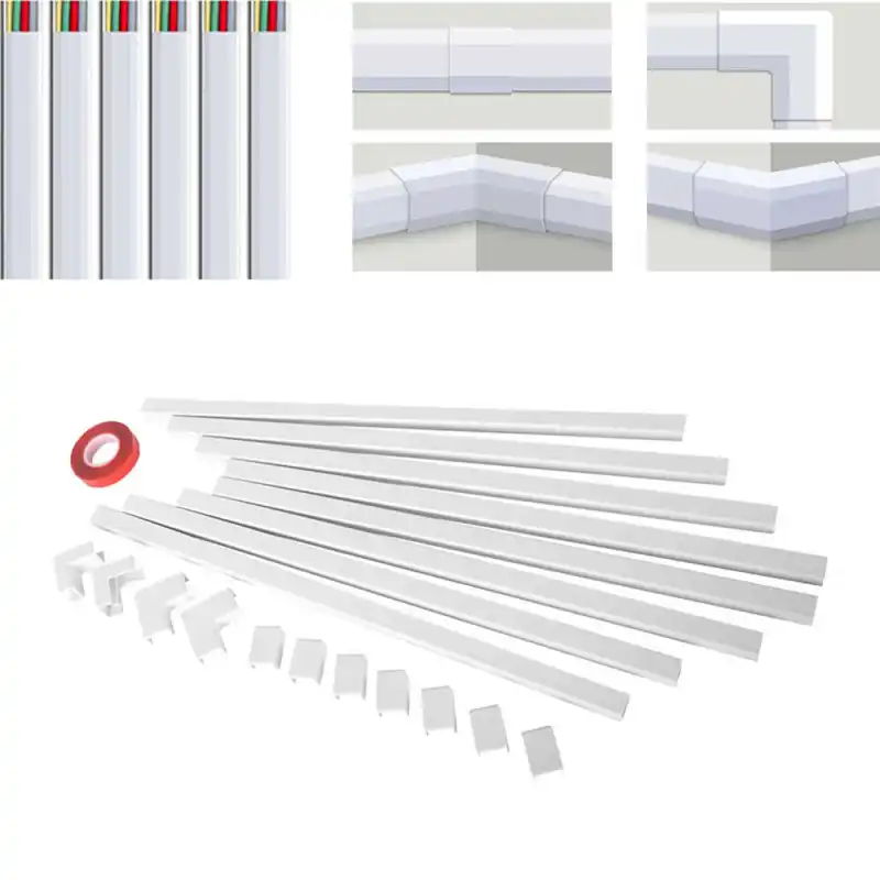 チャンネルケーブルコンシーラー壁コードカバー完全な軌道キットワイヤーケーブル線を非表示オーガナイザーケーブル管理軌道キットシステム Wiring Ducts Aliexpress