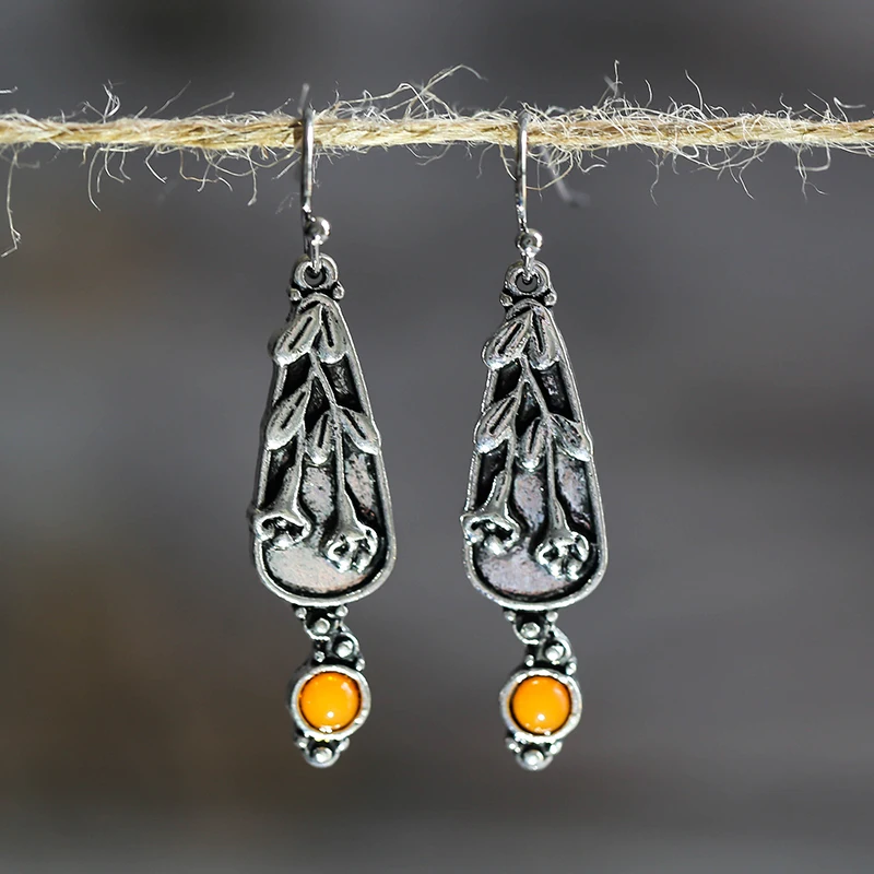 Винтажные серьги для женщин богемные этнические медные цветные двойные