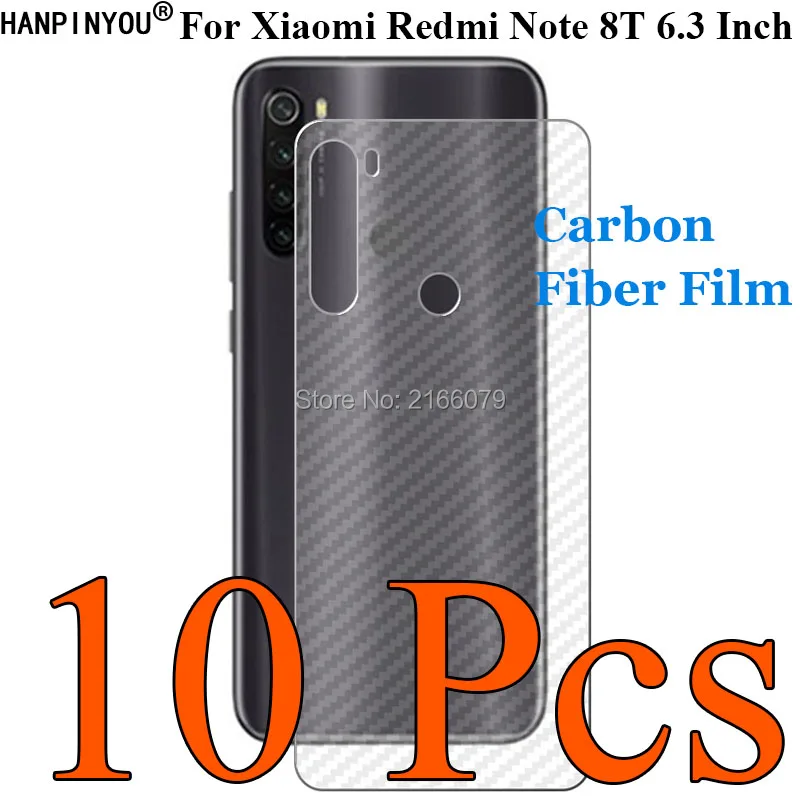 10 шт./лот для Xiaomi Redmi Note 8T 8t 6 3 дюйма 3D ультратонкий прозрачный Углеволокно задняя