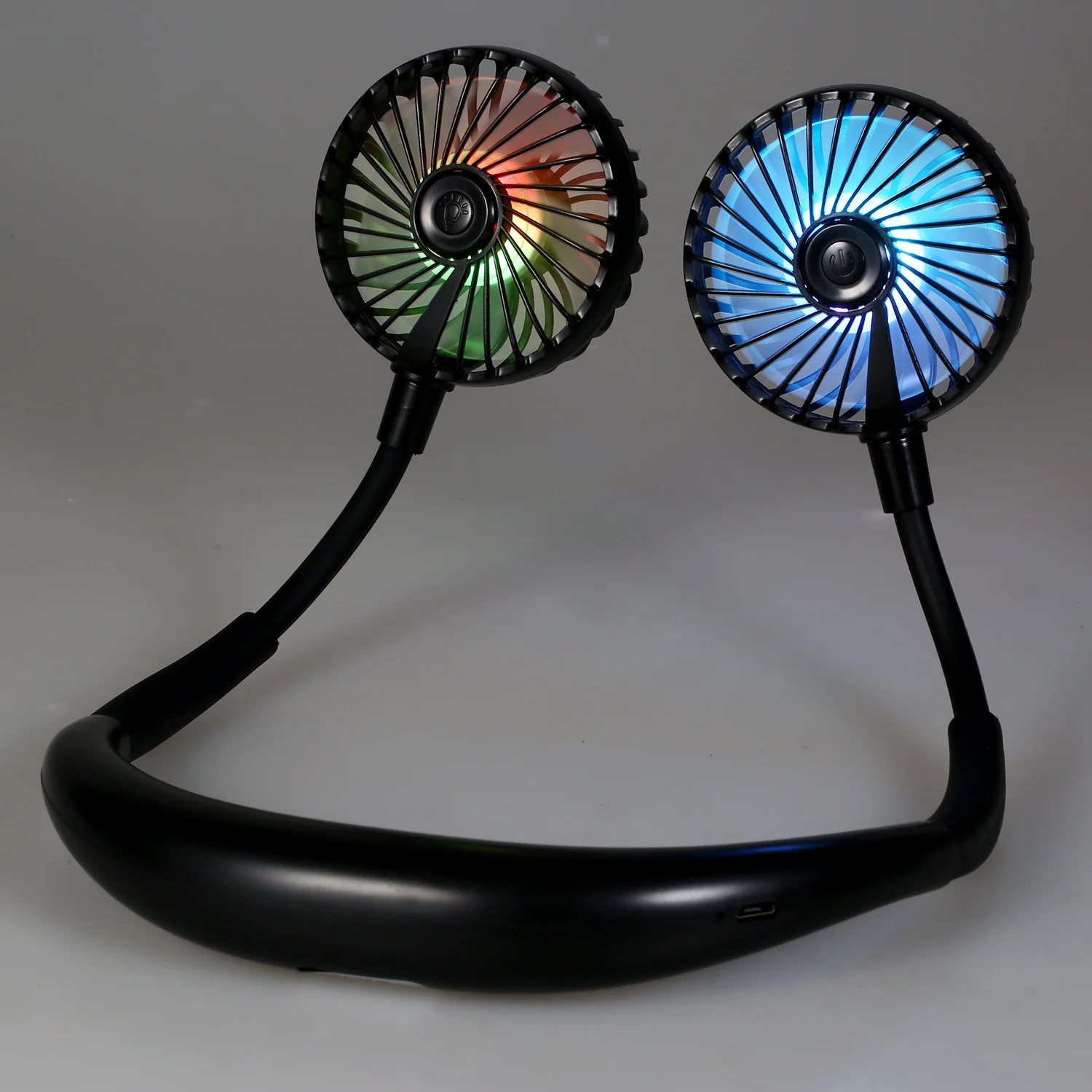 Mini Fan Portable Neck Neckband With USB Rechargeable Battery Small Desk Fans handheld Air Cooler Conditioner | Дом и сад
