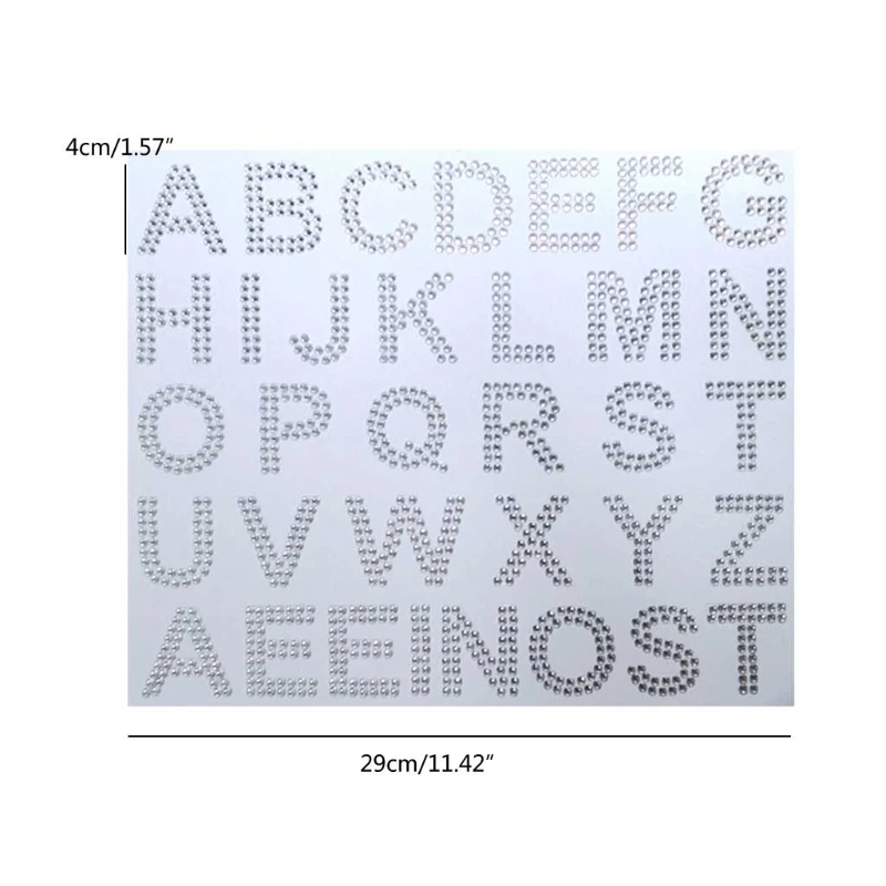 Pegatinas De Letras Con Diamantes De Imitación - 6 Hojas Termoadhesivas Para Decorar Ropa Y Manualidades