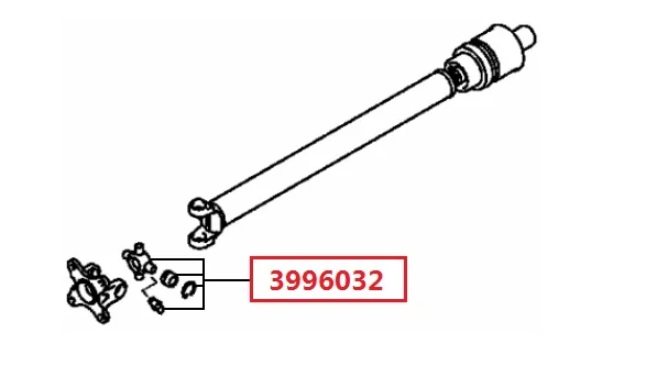Propshaft U-JOINT For MITSUBISHI PAJERO III MONTERO V65W V75W 00-06 & MITSUBISHI PAJERO IV MONTERO V87W V97W 2006- MR580388