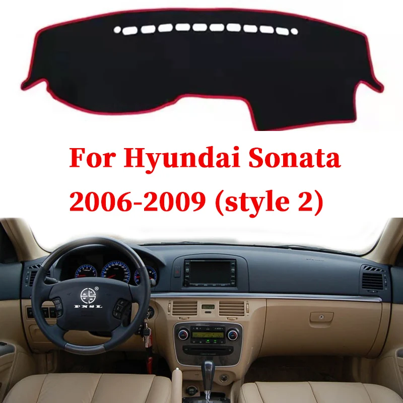 Black Velour Non Slip Dashboard Sun Pad Cover for HYUNDAI 2006-08 Sonata NF i45 