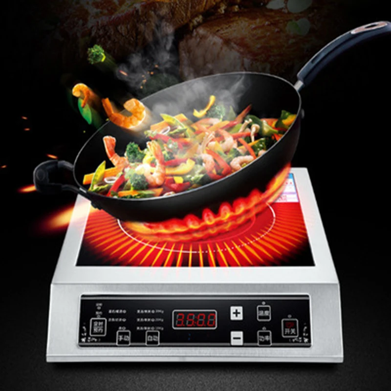 Induction Cooker Household 3500W High Power Commercial Stir-Fry Hot Pot Soup Cooking Induction Cooker Cooking Appliances