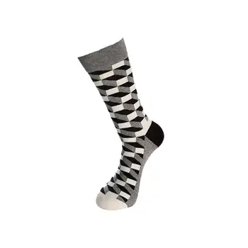 

Unisex Casual Breathable Anti-friction Lattice Print Mid Calf Breathable, Deodorant, Length All Season Socks