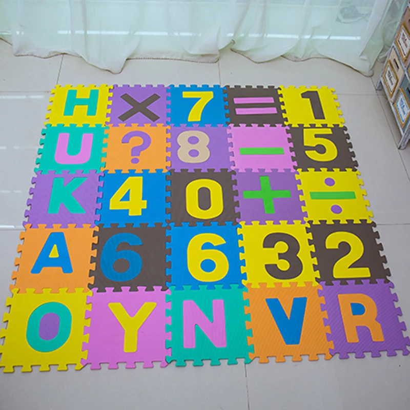 30x30cm mousse anglais Alphabet numéro motif tapis de jeu pour bébé enfants Puzzle jouet Yoga lettre ramper épissage tapis de sol
