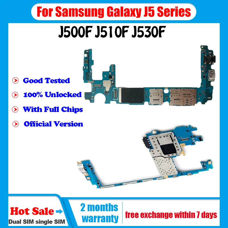 Сменная материнская плата для Samsung Galaxy J5 J510F J500F J530F с полными чипами две SIM карты