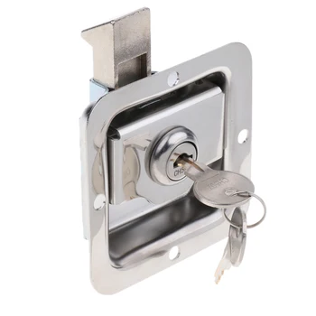 

Brand New Durable Stainless Steel Folding Toolbox Kit Lock Car Trailer Camp