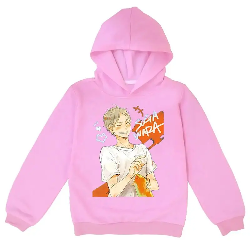 Baby Girls Kids Casual Funny Japanese Haikyuu Anime Printed Hoodies Long Sleeve Graphic Pullover Children Harajuku Sweatshirts children's anime hoodie Hoodies & Sweatshirts