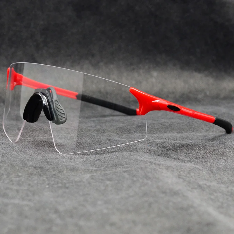 Новинка, фотохромные велосипедные очки для бега, мужские ветрозащитные солнцезащитные очки UV400, женские защитные очки, спортивные очки, 1 линза