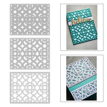 

2020 New Rectangle Layering Background Star Embossing Metal Cutting Dies For Scrapbooking Layered Greeting Card Making No Stamps