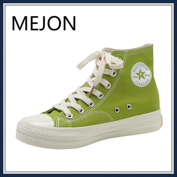 

Fashion Women Sneakers Denim Casual Shoes Female Summer Canvas Shoes Trainers Lace Up Ladies Basket Femme Stars Tenis Feminino