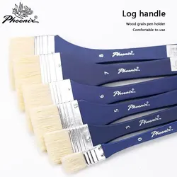 Painting brushes 10 pcs/lot, Phoenix bristle brush, flat long handle #0-8