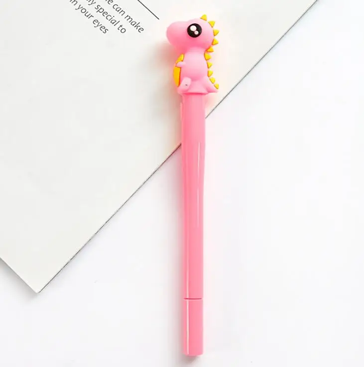 pink dinosaur 1 шт Licorne свет единорога черные чернила гелевая ручка животное ручка для письма шариковые ручки детский подарок школьные офисные ученики канцелярские принадлежности - Цвет: pink dinosaur