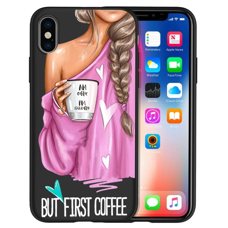 05 Модный чехол для телефона Super Mom baby girl для iPhone 11 Pro Max XS Max XR X 8 6S 7Plus 5s черный мягкий силиконовый чехол для телефона Etui - Цвет: 05