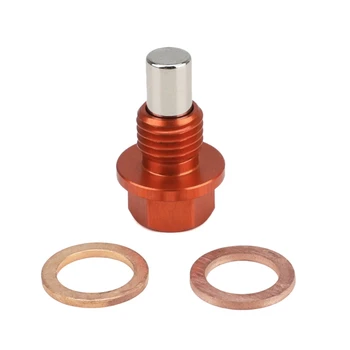 

M14 x 1.5 Orange Aluminum Alloy Magnetic Engine Oil Pan Drain Bolt Screw for Car