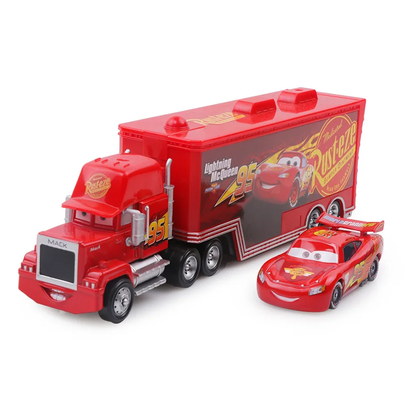 Disney Pixar Cars 2 3 игрушка Молния Маккуин Джексон шторм Мак UncleTruck King 1:55 литой металлический игрушечный автомобиль Детский подарок на день рождения - Цвет: Two cars 3