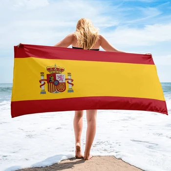 

Spain Flag Printed Beach Towel Outdoor Bath Towel Yoga Mat Microfiber Fabric Beach Towel For Adults