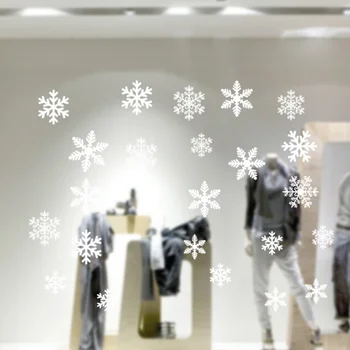 

Snowflake Christmas New Year Glass Window Cabinet Electrostatic Wall Sticker