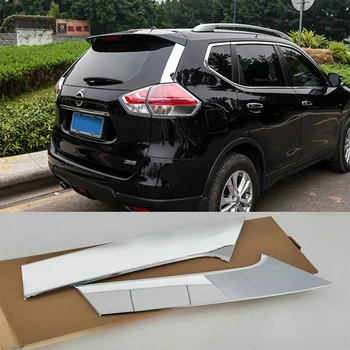 

DNHFC Chrome Rear Window Spoiler Side Pillar Post Cover Trim Molding For Nissan X-Trail t32 Rogue 2014 2015 2016 2017 2018