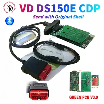 

DHL free shipping 10pcs/lot VD DS150E CDP obd obd2 Scanner vd ds150e cdp obdii car truck diagnostic tool with bluetooth usb