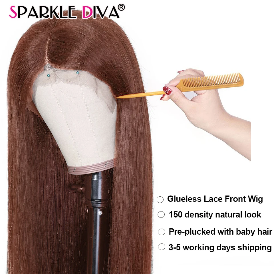 13*4 прямые человеческие волосы на кружеве, парики, предварительно выщипанные#4#1, парик на кружеве, 150% плотность, перуанские человеческие волосы Remy, парики для женщин
