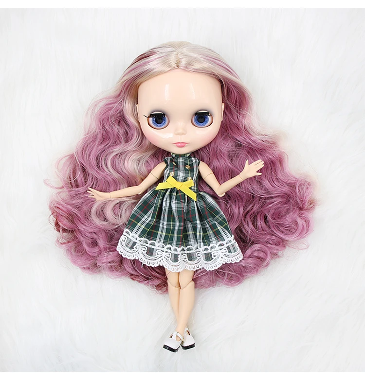 Blyth doll 1/6 joint body white skin три цвета смешивания белых волос Косметика "сделай сам" 30 см bjd подарок для девочки. № 1063/3139/12532