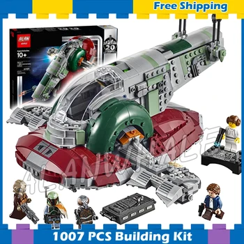 

1007pcs Space Wars 20th Anniversary Edition Slave I Spaceship Princess Leia 11430 Model Building Blocks Toy Compatible With Lago